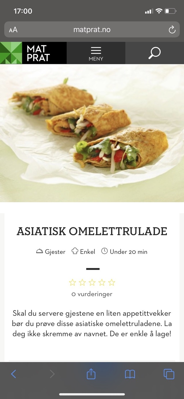 Asiatisk omelettrulade