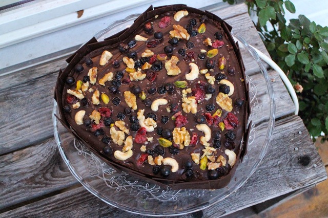 Sjokoladekake med kjeksbunn