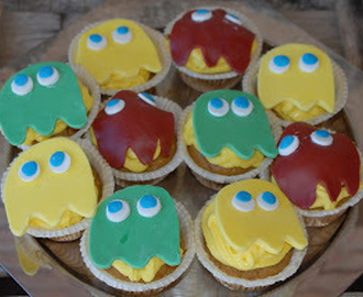 Pac Man gulrot cupcakes