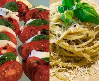 Caprese og kremet pesto og pasta ???