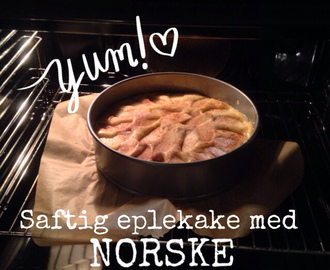 Saftig eplekake