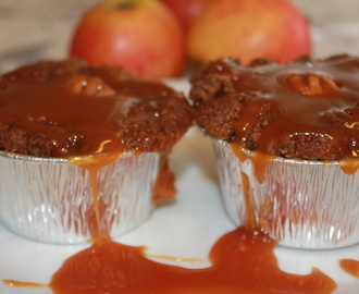 Eplemuffins med salt karamell og kanel smuldredeig