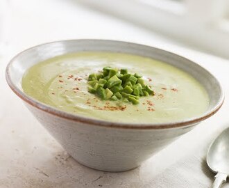 Kald avokado- og koriandersuppe