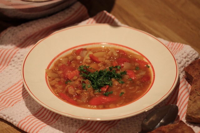 Linsesuppe med chili