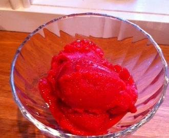 Jordbær sorbet