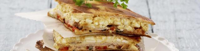 Quesadillas med cottage cheese