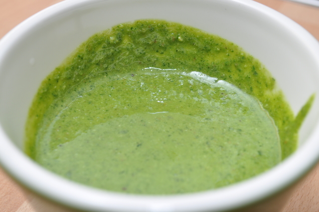 Raw pesto med ruccola