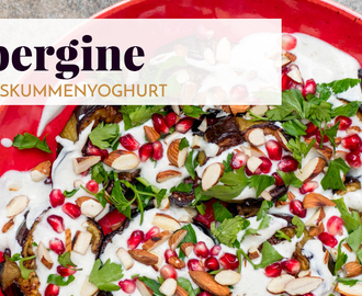 Aubergine med spisskummenyoghurt