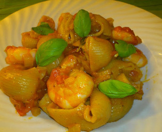 Scampi med lumaconi og hot tomatsaus ღ☼