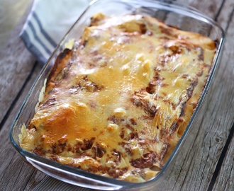 Proteinrik vegetarlasagne