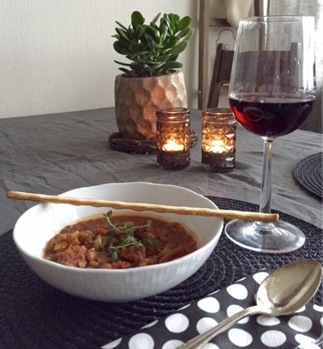 Spansk linsesuppe med chorizio