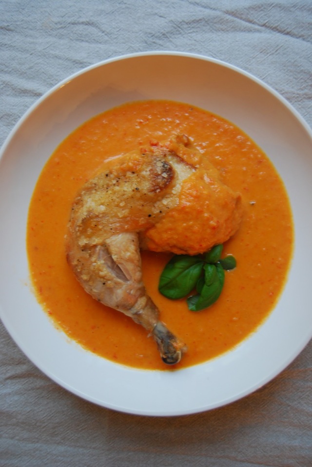 Barbados Style: Roasted Garlic Chicken with Pineapple & Paprika Sauce...