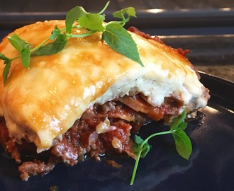 Lavkarbo lasagne med søtpotet og soltørket tomat