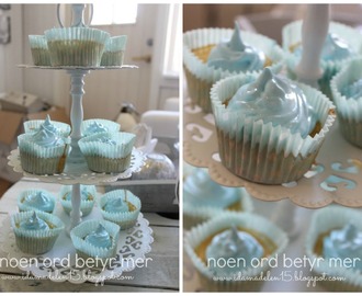 Oppskrift Cupcakes blå frosting