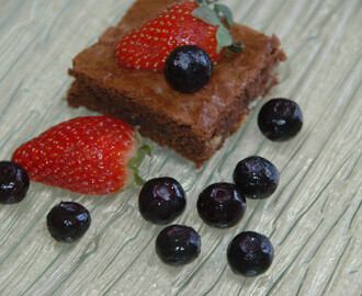 Brownies med hvit sjokolade og gresskarkjerner