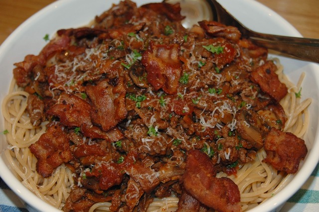 Spaghetti Bolognese med  fullkornspaghetti