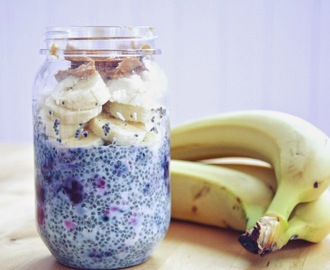 Chia - blåbær - frokostgrøt.