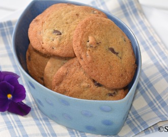 Cookies med tranebær og sjokolade