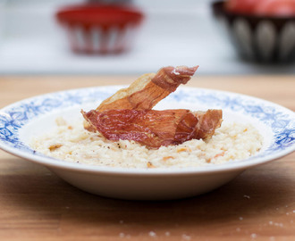 Kantarellrisotto med proscuttiocrisp