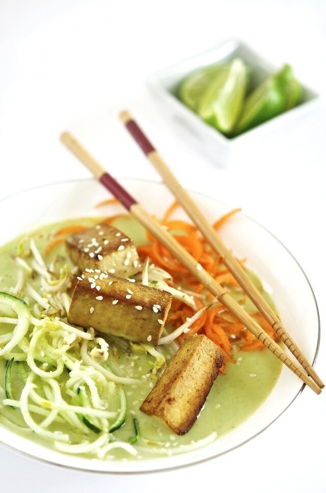 Vegansk laksa med tofu