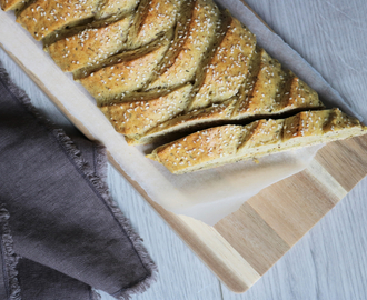 Flettebrød med kylling og pesto