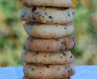 Cookie med tranebær og sjokolade.