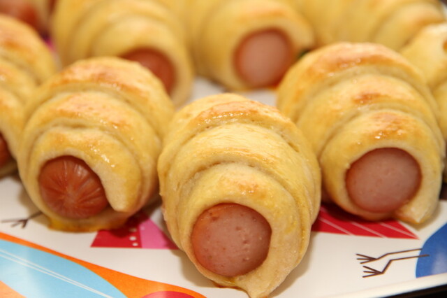 Pigs in a blanket / innbakte minipølser