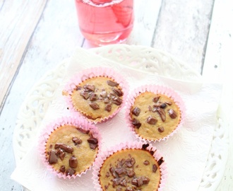 Sunne bananmuffins med sjokolade