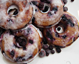 Baked doughnuts med blåbær & sitron; sukkerfri