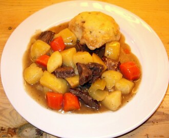 Engelsk beef stew med dumplings