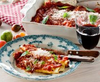 Cannelloni med ­skinkefyll