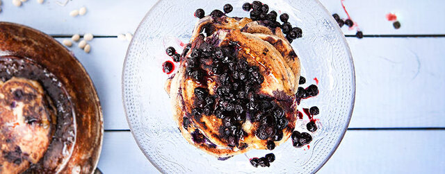 American blueberry bean pancakes