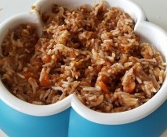 Barnmatsrecept steg 3: smakrik nötgryta med ris