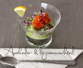 Avokado- och löjromscocktail