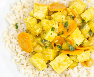 Tofu Chickpea Coconut Sauce