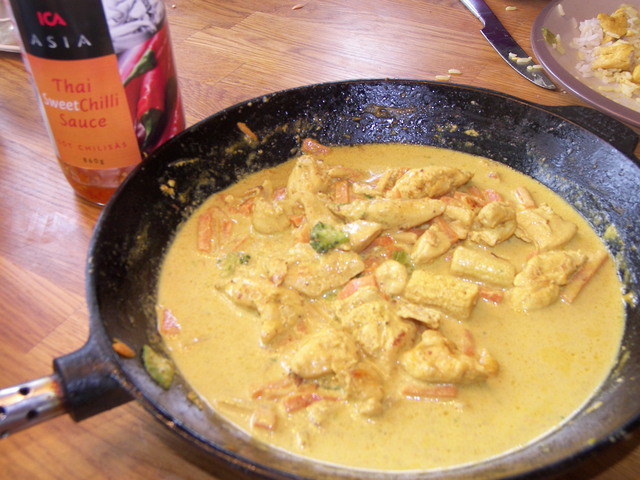 Kykling i currysås
