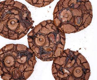 Brownie cookies med center