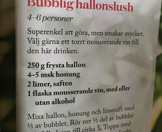 Bubblig hallonslush