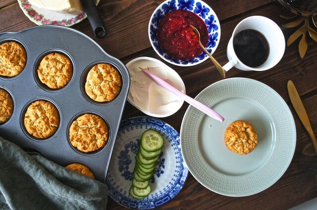 Glutenfria scones med chiasylt