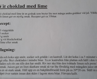 Vit Choklad Med Lime