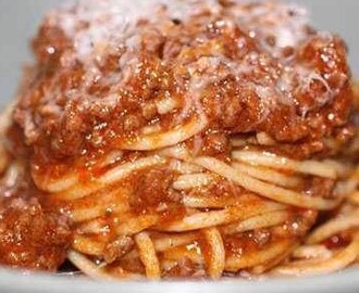 En ganska äkta Bolognese (Köttfärssås)