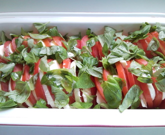 Tomat/mozzarella sallad