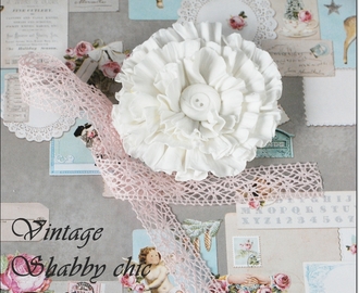 Shabby chic ruffle flower - Steg för steg beskrivning