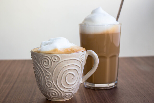 Hemmagjord caffe latte & cappuccino