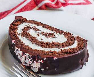 Chocolate Peppermint Swiss Roll