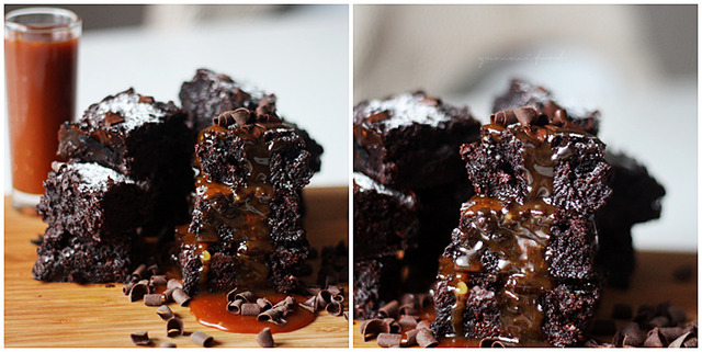 Double Chocolate Brownie with Salted Caramel