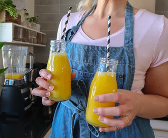 Svalkande sockerfri lemonad med mango och citron