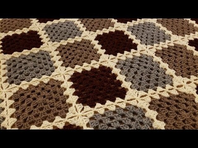 Part 1 - The Continuous Join-As-You-Go Granny Square Blanket Crochet Tutorial!