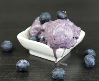 Aquafaba Blueberry Ice Cream