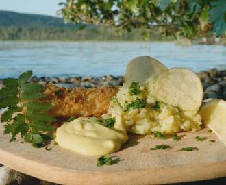 Fisk med potatisstomp och remouladsås